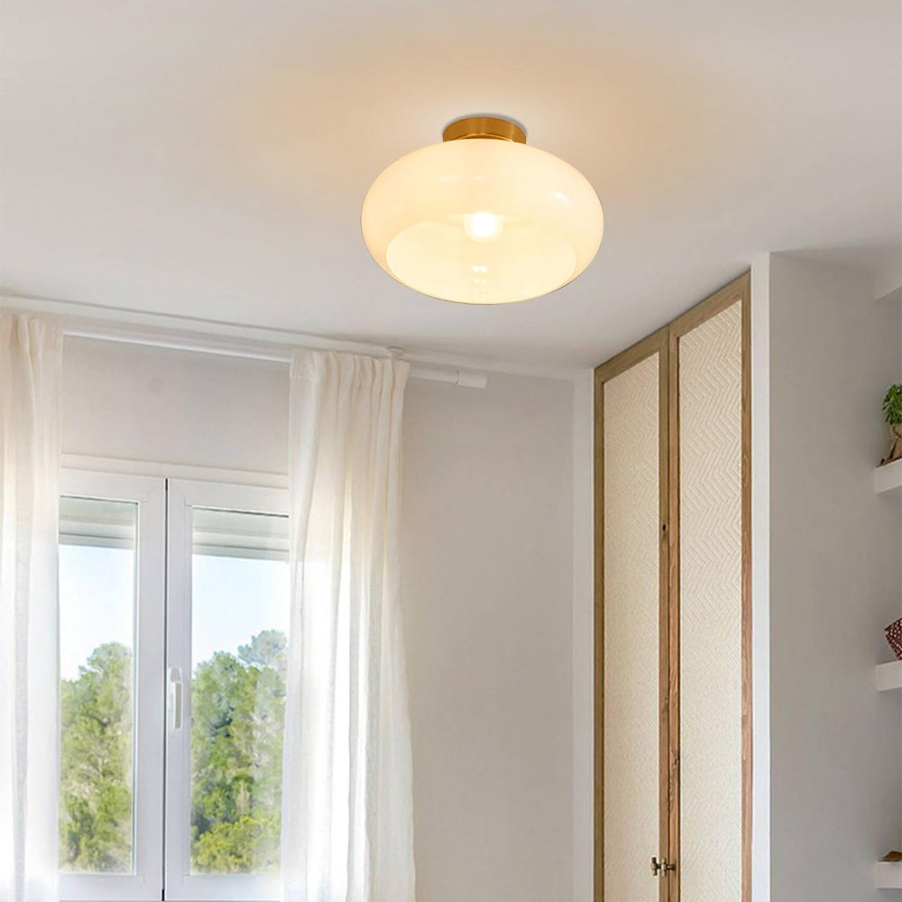 VintageGlow – Circular Glass Ceiling Fixture