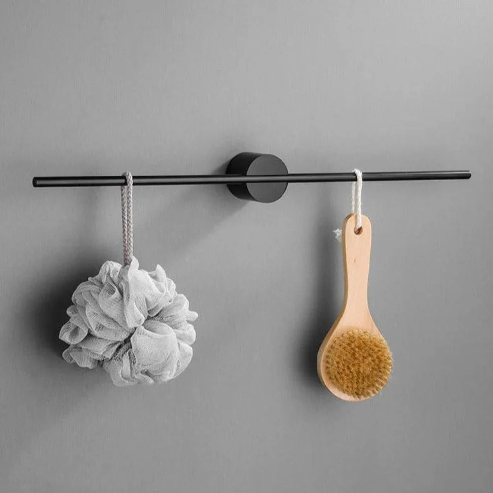 Contemporary Wall-Mounted Towel Rack - Sturdy Bathroom Organizer