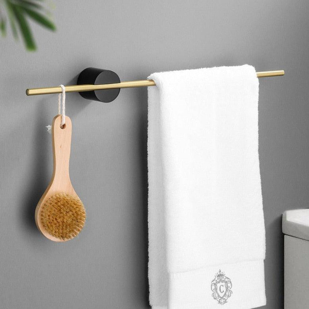 Contemporary Wall-Mounted Towel Rack - Sturdy Bathroom Organizer